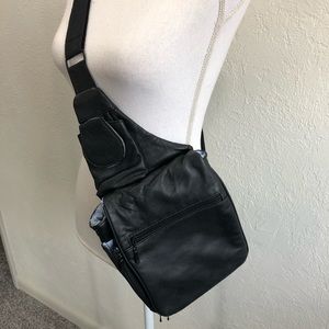 BUXTON - GENUINE BLACK LAMB LEATHER SLINGBACK - B